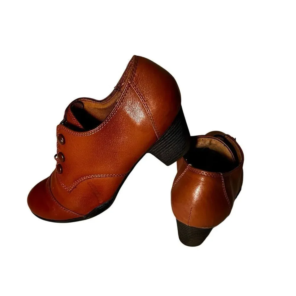 Montana Artisan Crafted Womens Shoes Caitlyn 8.5M Ankle Boots Tan Soft Leather